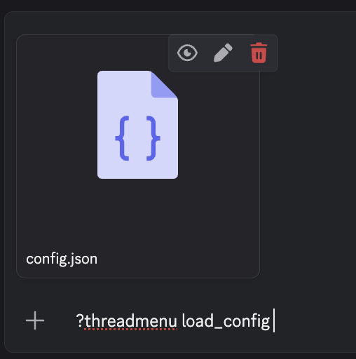 Attach the config.json file directly to your message.